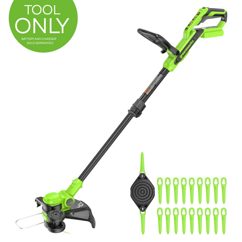 40V 13" Cordless Battery String Trimmer / Edger w/ 20PC Blades (Tool Only)