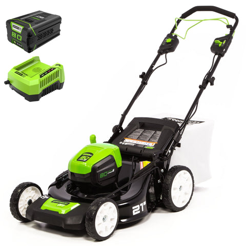 80V 21" Cordless Battery 3-in-1 Self-Propelled Lawn Mower w/ 4.0Ah Battery & Charger