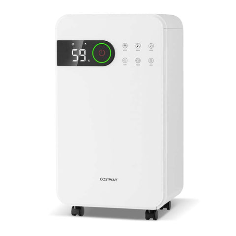 32 Pint Dehumidifier for Home & Basement, 2500 Sq.Ft Dehumidifier with Auto Drain, Sleep Mode, 24H Timer, 4 Wheels & Child Safety Lock