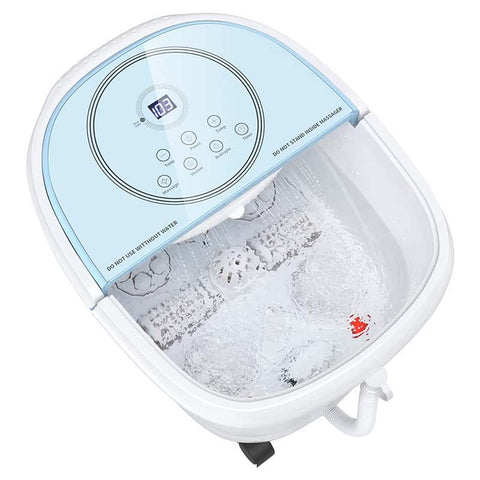 Foot Spa Bath Massager Pedicure Spa Tub with Heat, 2 Rollers, 4 Shiatsu Massagers, Temperature Control, Timer, 3-Angle Shower