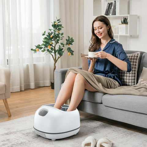 Steam Foot Spa Massager with 3-Level Heating, Timers & One-Touch Safe Operation, Shiatsu Steam Foot Bath Sauna Massager for Home Relaxation