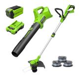 40V 13" Gen 2 String Trimmer & 350 CFM Cordless Battery Leaf Blower Combo Kit w/ (3).065" Spools,(1)2.0 Ah Battery & Charger