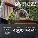 24V Brushless 1/4" Impact Driver & 7-1/4" Circular Saw Combo Kit w/ (2) 2.0Ah Batteries & Charger