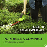 24V Shear Shrubber w/ 1.5Ah USB Battery & 0.5A Charger