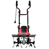 Electric Tiller, Corded Power Cultivator with Foldable Handle, 9" Tilling Depth, 4/6 Tines, Garden Rototiller Tool for Lawn Soil Digging