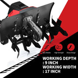 Electric Tiller, Corded Power Cultivator with Foldable Handle, 9" Tilling Depth, 4/6 Tines, Garden Rototiller Tool for Lawn Soil Digging