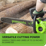 40V 18" Cordless Battery 2.0kW Chainsaw w/ 5.0Ah Battery and 5A Charger