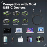 6FT 140W Fast Charging Cord, Bi-Directional USB-C