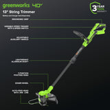 40V 13" Cordless Battery String Trimmer / Edger w/ 20PC Blades (Tool Only)