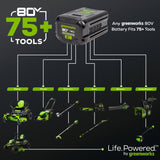 80V 26" Cordless Battery Hedge Trimmer(1.1" cut, 3200 SPM) (Tool Only)