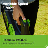 RENEWED 80V 730 CFM Cordless Battery Leaf Blower w/ 2.5Ah Battery & Rapid Charger