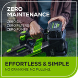 RENEWED 80V 800CFM Cordless Battery Leaf Blower w/ 4Ah Battery & Charger