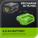 RENEWED 80V 800CFM Cordless Battery Leaf Blower w/ 4Ah Battery & Charger