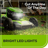 RENEWED 80V 21" Cordless Battery 4-in-1 Self-Propelled Lawn Mower w/ Exra Blade, 4.0Ah, 2.0Ah Battery & Rapid Charger