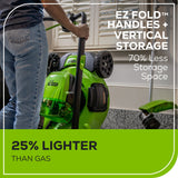 RENEWED 80V 21" Cordless Battery 4-in-1 Self-Propelled Lawn Mower w/ Exra Blade, 4.0Ah, 2.0Ah Battery & Rapid Charger