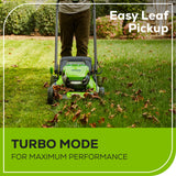 RENEWED 80V 21" Cordless Battery 4-in-1 Self-Propelled Lawn Mower w/ Exra Blade, 4.0Ah, 2.0Ah Battery & Rapid Charger