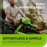 RENEWED 80V 21" Cordless Battery 4-in-1 Self-Propelled Lawn Mower w/ Exra Blade, 4.0Ah, 2.0Ah Battery & Rapid Charger