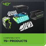 40V 14" Cordless Battery BL Push Lawn Mower w/ 4.0Ah Battery & Charger