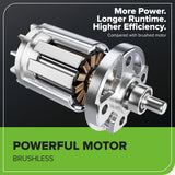 40V 14" Cordless Battery BL Push Lawn Mower w/ 4.0Ah Battery & Charger