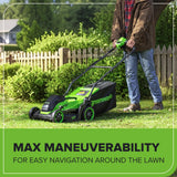 40V 14" Cordless Battery BL Push Lawn Mower w/ 4.0Ah Battery & Charger