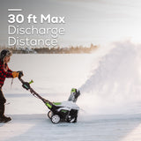 80V 22" Cordless Battery Single-Stage Snow Blower w/ (1)4.0Ah Battery, (1)2.0Ah Battery & 8A Dual-Port Charger