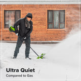 80V 12" Cordless Battery LED Snow Shovel w/ 4.0Ah Battery & 6A Charger