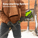 80V 12" Cordless Battery LED Snow Shovel w/ 4.0Ah Battery & 6A Charger