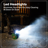 80V 12" Cordless Battery LED Snow Shovel w/ 4.0Ah Battery & 6A Charger