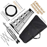 30 Note Percussion Glockenspiel Bell Kit, Adjustable Height Xylophone with Practice Pad Mallets Sticks Stand Carrying Bag