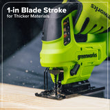 24V Cordless Battery Brushless Jig Saw w/ 1.5 Ah Battery & Charger