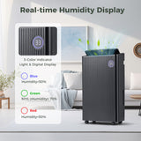 57 Pint Dehumidifier for Basement, 4500 Sq.Ft Dehumidifier with Auto Drain Hose & Wheels, 3-Color Indicator, Dry Clothes Mode, 24H Timer