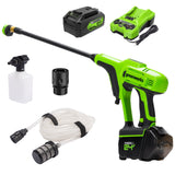 OPEN BOX 24V 600 PSI 0.8 GPM Cold Water Cordless Power Cleaner w/ 4.0 Ah USB Battery & Charger