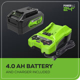 OPEN BOX 24V 600 PSI 0.8 GPM Cold Water Cordless Power Cleaner w/ 4.0 Ah USB Battery & Charger
