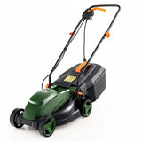 12 AMP 14" Electric Push Lawn Mower 2-in-1 Walk-Behind Lawnmower with Collection Box, 3 Adjustable Height Position