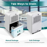 32 Pint Dehumidifier for Home & Basement, 2500 Sq.Ft Dehumidifier with Auto Drain, Sleep Mode, 24H Timer, 4 Wheels & Child Safety Lock