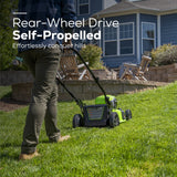 OPEN BOX 48V (24V x 2) 21" Cordless Battery Push Mower 3PC Combo Kit w/ (2) 5.0Ah Batteries,(1) 2.0Ah Battery,(1) Dual Port Rapid Charger & (1) Charger