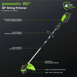 80V Cordless Brushless 16" String Trimmer & 700 CFM Blower Combo Kit w/ 2.5Ah Battery & 4Amp Charger
