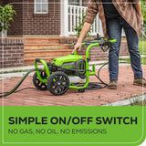 OPEN BOX 3000 PSI 2.0 GPM Cold Water Electric Pressure Washer Combo Kit w/ Short Gun, Mitts and 15" Surface Cleaner