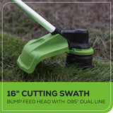 80V Cordless Brushless 16" String Trimmer & 700 CFM Blower Combo Kit w/ 2.5Ah Battery & 4Amp Charger