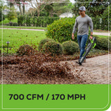 80V Cordless Brushless 16" String Trimmer & 700 CFM Blower Combo Kit w/ 2.5Ah Battery & 4Amp Charger