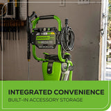 OPEN BOX 3000 PSI 2.0 GPM Cold Water Electric Pressure Washer Combo Kit w/ Short Gun, Mitts and 15" Surface Cleaner