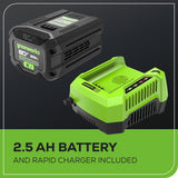 80V Cordless Brushless 16" String Trimmer & 700 CFM Blower Combo Kit w/ 2.5Ah Battery & 4Amp Charger