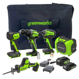 24V 5-Tool Power Tool Combo Kit w/ (1) 2.0Ah, (1) 4.0Ah Battery & Charger