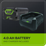 60V 18" Cordless Battery 2.0kW Chainsaw & 24V 6" Pruner Saw w/ (1) 4.0 Ah Battery, (1) 2.0 Ah Battery & (2) Chargers