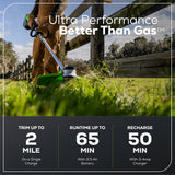 60V 22" Cordless Battery Self-Propelled Mower & 16" String Trimmer Combo Kit w/ (1) 8.0Ah and (1) 2.5Ah Batteries & (2) Chargers