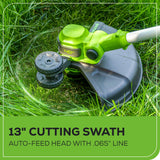 40V 13" Gen 2 String Trimmer & 350 CFM Cordless Battery Leaf Blower Combo Kit w/ (3).065" Spools,(1)2.0 Ah Battery & Charger