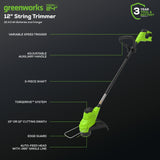 48V (24V x 2) 20" Cordless Battery Push Mower 3pc Combo Kit w/ (2) 4.0Ah Batteries & Dual Port Chargers