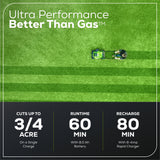 60V 22" Cordless Battery Self-Propelled Mower & 16" String Trimmer Combo Kit w/ (1) 8.0Ah and (1) 2.5Ah Batteries & (2) Chargers