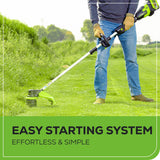 40V 17" Cordless Battery String Trimmer w/ 5.0Ah Battery and 5A Charger