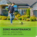 40V 17" Cordless Battery String Trimmer w/ 5.0Ah Battery and 5A Charger